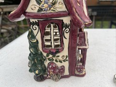 Vtg Blue Sky Clayworks Cozy Corner House Tea Light 2000 10x6x6” Heather Goldminc