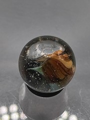 .59″ Vintage Cat Eye Hybrid Sparkler Marble- Akro Master Marble King Vitro – J61