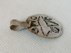 Extremely Rare Ancient Viking Amulet Coin Silver Color Pendant Artifact Stunning