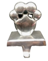 Adorable Cast Aluminum Dog Paw Christmas Stocking Or Leash Holder