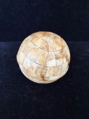 Vintage Bovine Bone Inlaid Carpet Ball Large Size United Kingdom EUC!