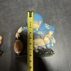 1976 homco cast Metal football players USA Made Wall Hangers… Aluminum?