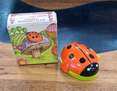 Vintage Avon Her Prettiness Ladybug Fragrance Glace Solid Perfume with Box
