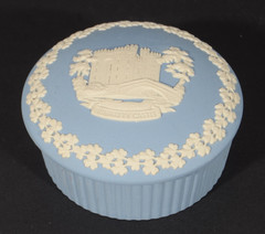 Wedgwood Blue Jasperware Bunratty Castle Ireland Trinket Box, Limited Edition