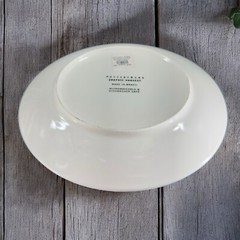 POTTERY BARN Graphic Harvest Ceramic Dish Plate Made In Brazil Round New Set 4