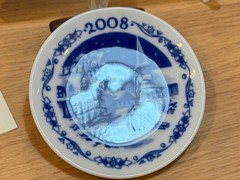 Royal Copenhagen Mini Ear Plate 2008 Raas Village Collectible Used