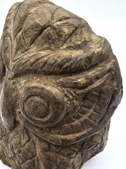 300 BC Ancient Greek Roman Statue Owl Athena Pure Stone Large Carved Artifact