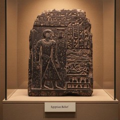 Ancient Egyptian Relief Scene with Hieroglyphics Rare Pharaonic Antiquities BC