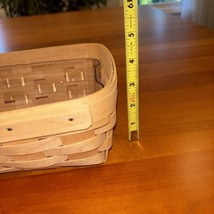 Longaberger RARE Natural Light Stain Bread Basket W/Hard Protector And Lid -MINT