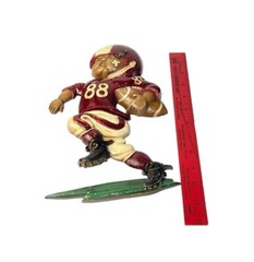 Vintage 1976 HOMCO Cast Metal Maroon Team Football Player Hanging Wall Plaque US