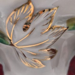 VTG Porcelain Centerpiece Bowl Cherub Occupied Japan Hand Painted Gold Trim