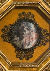 Pair of Decorative Ornate Neoclassical Greek Roman Style Wall Hangings Framed