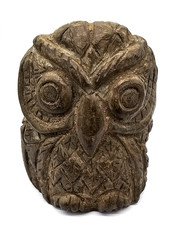 300 BC Ancient Greek Roman Statue Owl Athena Pure Stone Large Carved Artifact