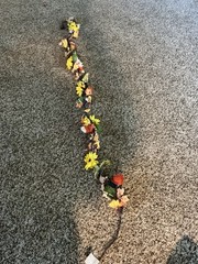 Avon Lighted Harvest Garland Scarecrows Sunflowers Orange Light Set Working