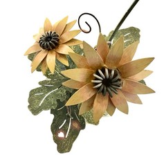 Vintage Italian Tole Sunflower Flower / Floral Arrangement Toleware Plant
