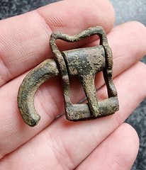 Rare Medieval Locking Buckle Metal Detecting Find Antique