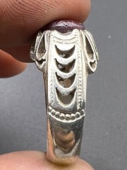 Rare Vintage Old Afghanistan Natural Stone Solid Slivered Antique Ring