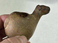WONDERFUL PRE-COLUMBIAN CANOPA LLAMA EFFIGY VOTIVE CONTAINER FIGURE PERU