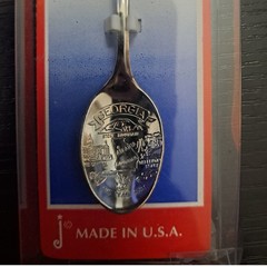 1990’s Georgia State Souvenir Spoon Flag Shield Emblem with Etched Bowl Details
