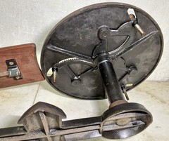RARE antique ~1916 LIMOGE Factory Worker ARTIST ARMREST old Detailing APPARATUS~