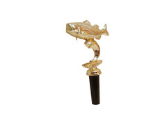 METAL GOLD BASS FISH TROPHY FOR A BEER TAP HANDLE