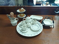 Longaberger Collector’s Club Miniature Tea Set With 27 Pieces