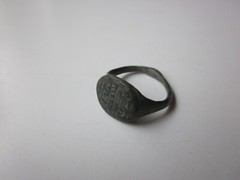 very rare ancient Viking engraved massive bronze ring with runes.IX – X AD.