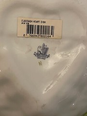 Belleek Ireland Claddagh Heart Candy/Nut/Trinket 7″ Dish 9th Blue Mark Perfect