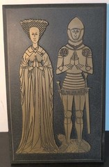 Medieval Tomb Brass Rubbing Jay Peryent & Wife Digswell, Hertfordshire,England
