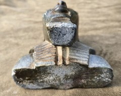 Egyptian Antiquities Pharaoh Head, Hand Made In Giza, Very Heavy Basalt, Unique.