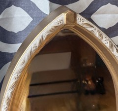 Home Interiors Gothic Arch Mirror With Shelf Made In USA