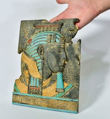 King Tutankhamun Egyptian Plaque Relief Saqqara Tomb Temple Art