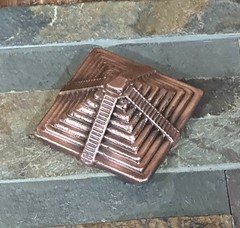 10 oz Pure .999 Copper Pyramid | Hand poured Fine .999 copper bullion
