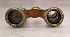 Antique L.B. & Co Paris Mother of Pearl Opera Glasses Brass Binoculars