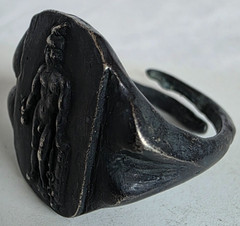 300 BC Ancient Roman Silver Ring Mercury god commerce communication luck travel