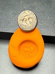 Near Eastern Intaglio Hadeed (hematite) Stone Stamp Seal Bead