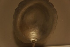 Contemporary Cast Aluminum Turtle Shell on Wood Stand