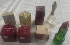 Vintage Avon Mini Perfume Lot Bottles Box Foxfire Hawaiian White Ginger Primrose
