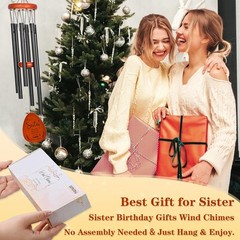 Christmas Sister Gifts Wind Chimes, Best Birthday Gift from D-sister