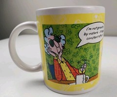 MAXINE Hallmark Coffee Mug “Not Grouchy By Nature ” & “Breakfast In Bed” 10 oz