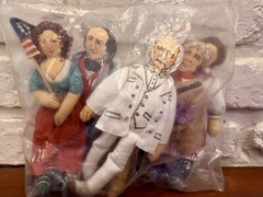1979 Hallmark Historic Cloth Dolls Mark Twain Amelia Earhart Annie Oakley Sealed