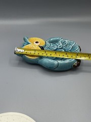 Blue Ceramic Owl Decorative Dish Plate Trinket Spoon Rest