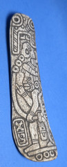 PRE-COLUMBIAN AZTEC BONE CODEX-TYPE PENDANT 1300 AD-1520 AD
