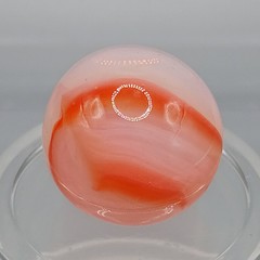 .61″ Peltier NLR Wispy Orange Rainbo Marble- #Q163