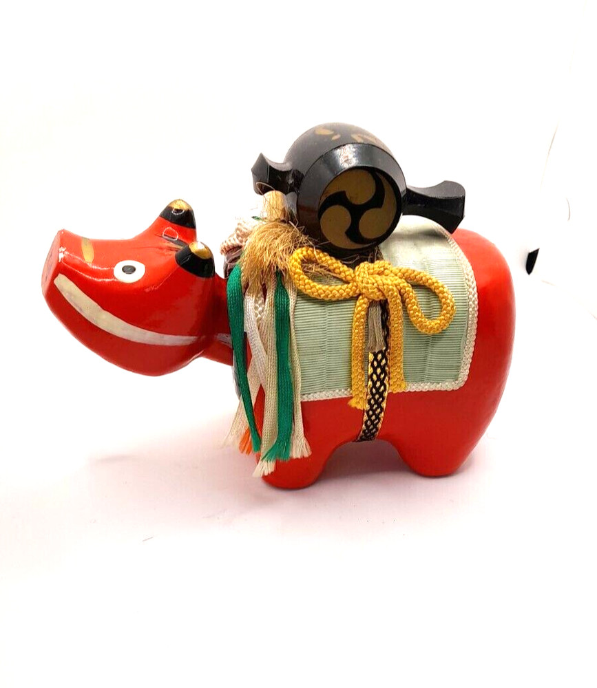 Akabeko Fukushima Aizu Folk Crafts – Lucky Charms -Papier Mache Bobble Head Cow