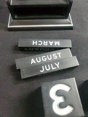 Harley Davidson Hallmark Calendar Ceramic Wooden Black and Silver HD Motorcycle