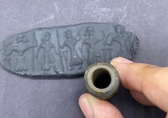 Middle Eastern Antiquities Ancient Near Eastern Story Scene Intaglio Cylinder Se