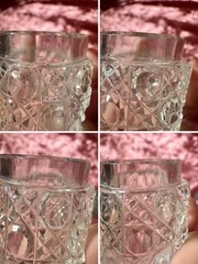 Antique Small Levi & Salaman Glass Jar Pot Sterling Silver Lid Art Nouveau 1900s