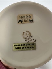 1975 Lenox Charleston Compote Gold Hand Decorated w/ 24-K Gold