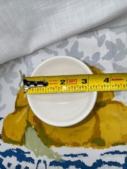 Made In Brazil Ceramic Potpourri Jar Scenic Winter Landscape Covered Dish 3.5 In